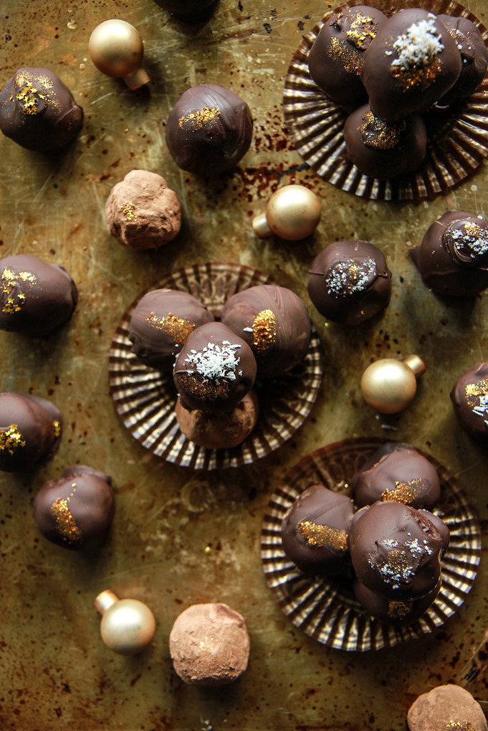 Vegan Crispy Rice Chocolate Caramel Truffles