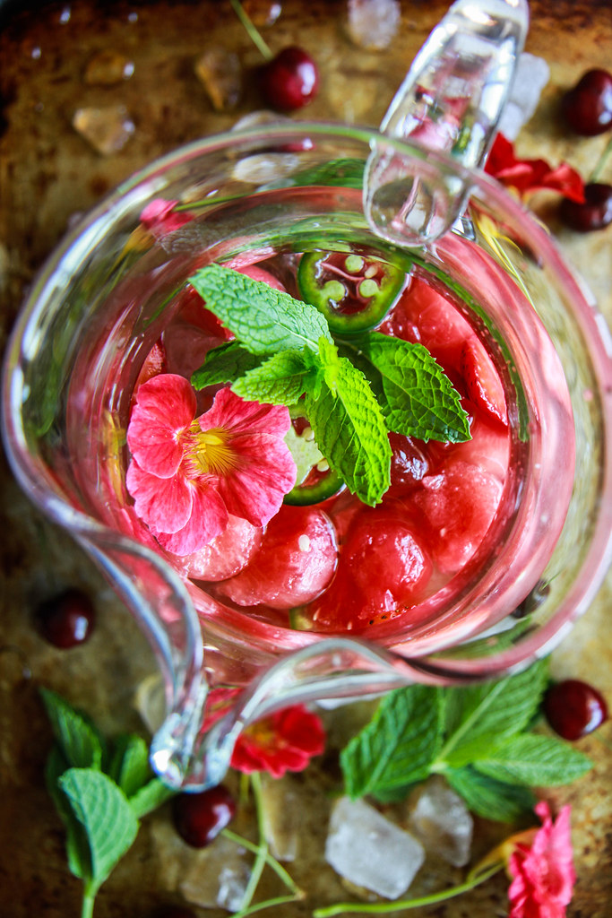 Spicy Watermelon Sangria from heatherchristou.com