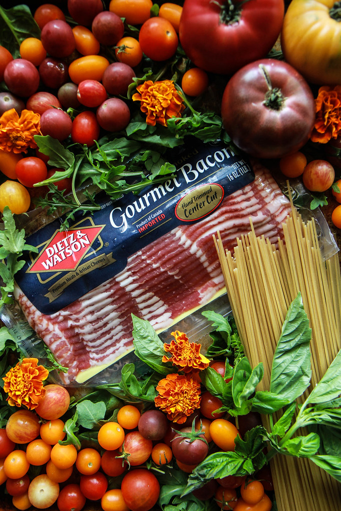 BLT Pesto Pasta (gluten free) from heatherchristou.com