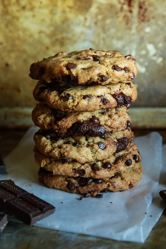 Chewy Double Chocolate Chunk Cookies - vegan and gluten-free from heatherchristou.com