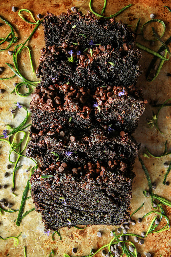 Chocolate Zucchini Bread- Vegan and Gluten-free from heatherchristou.com