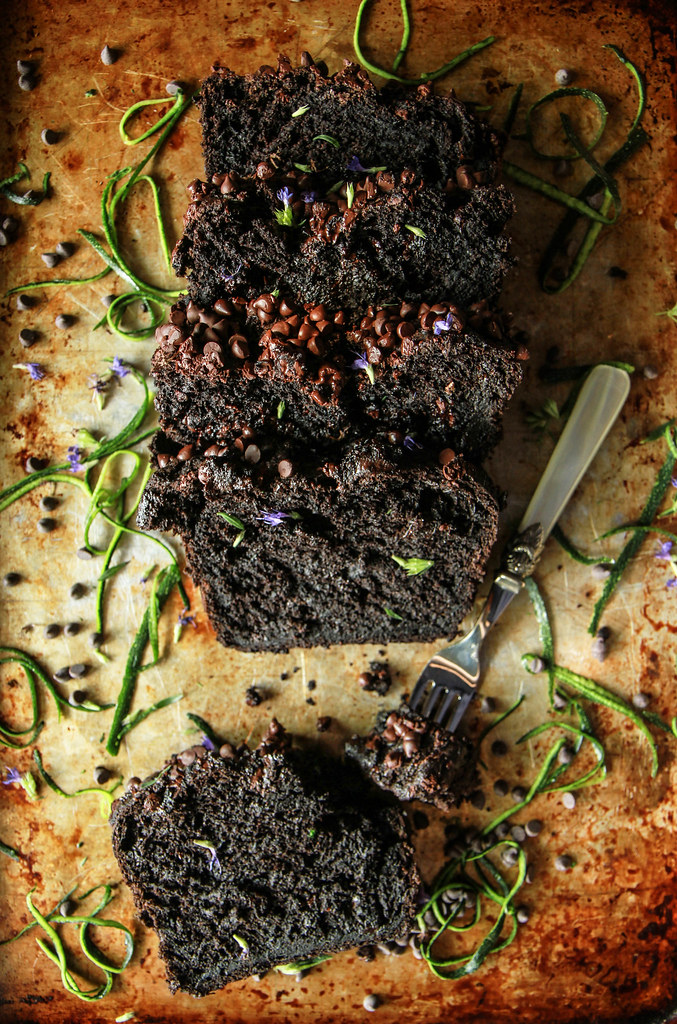 Chocolate Zucchini Bread- Vegan and Gluten-free from heatherchristou.com