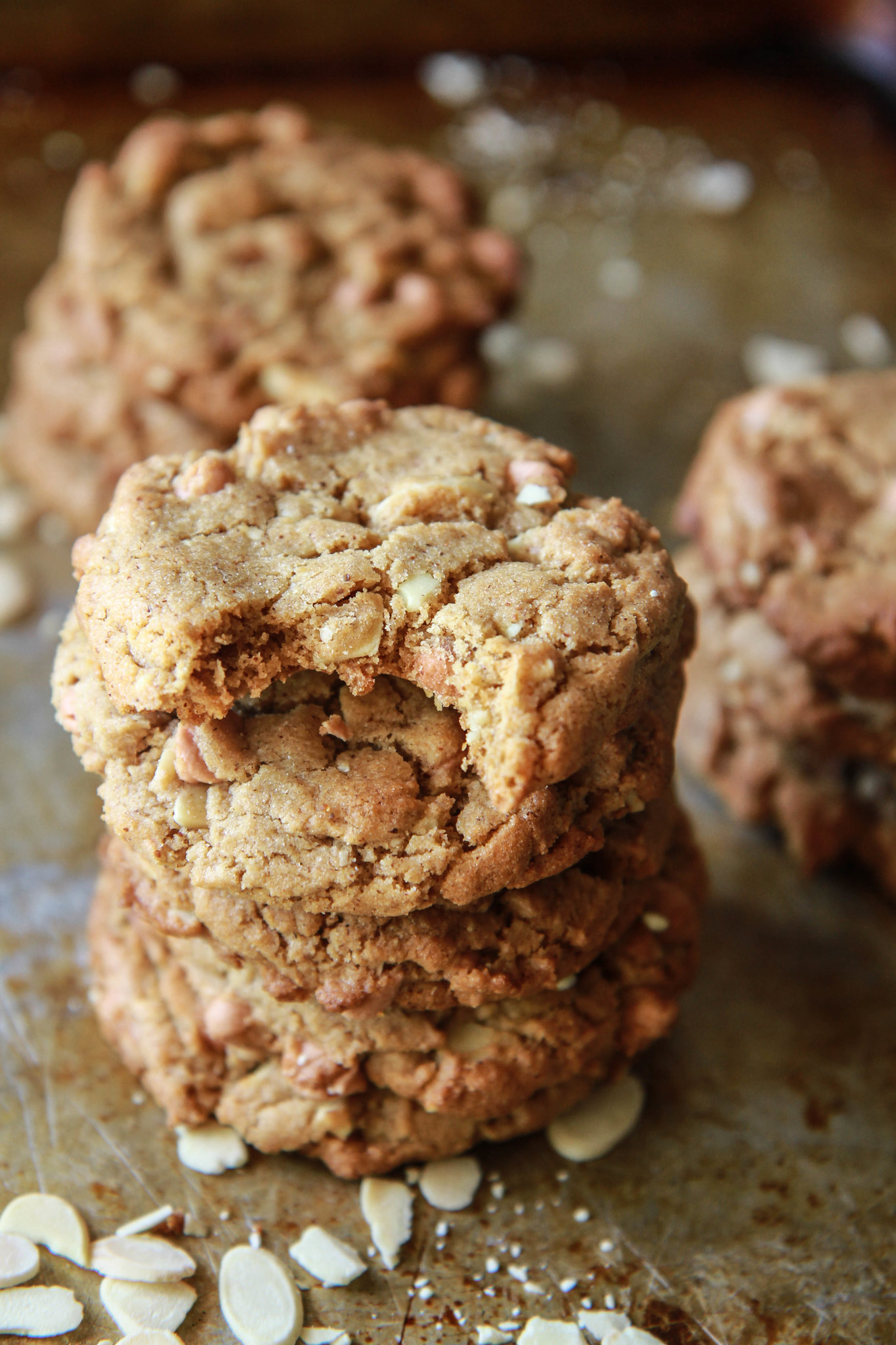 Almond Butterscotch Cookies- Gluten-free and vegan from heatherchristou.com