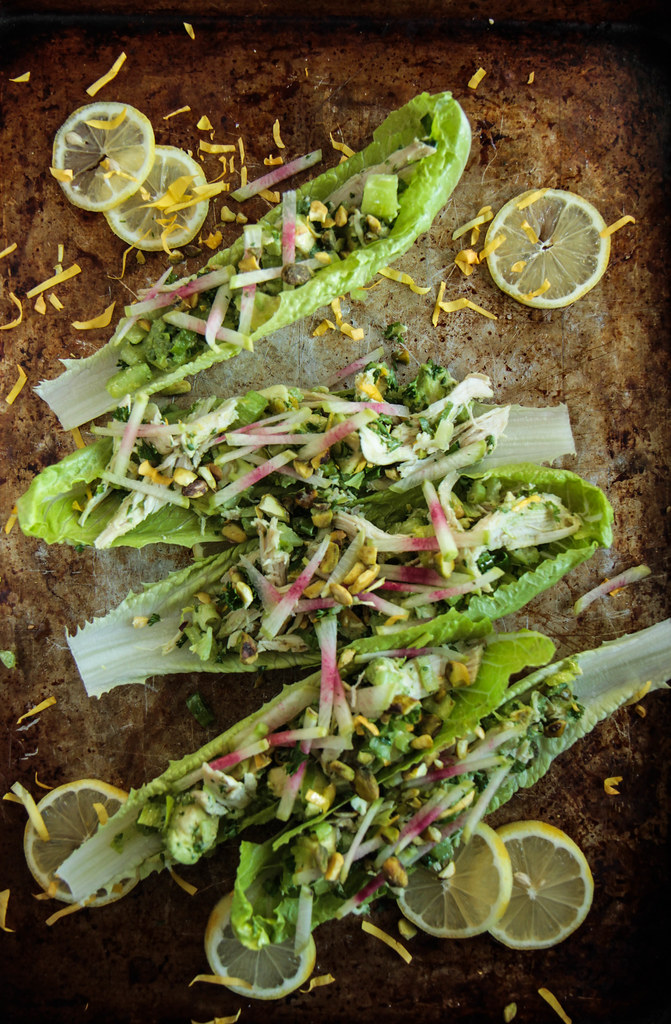 Chicken Avocado Pistachio Salad Keto from heatherchristou.com
