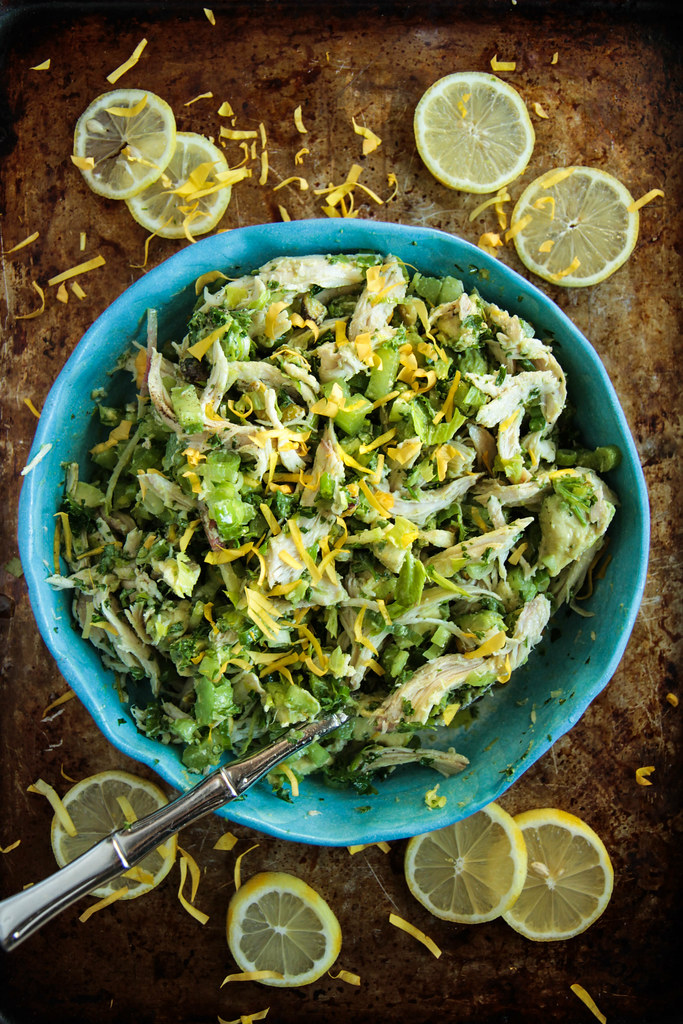 Chicken Avocado Pistachio Salad Keto from heatherchristou.com