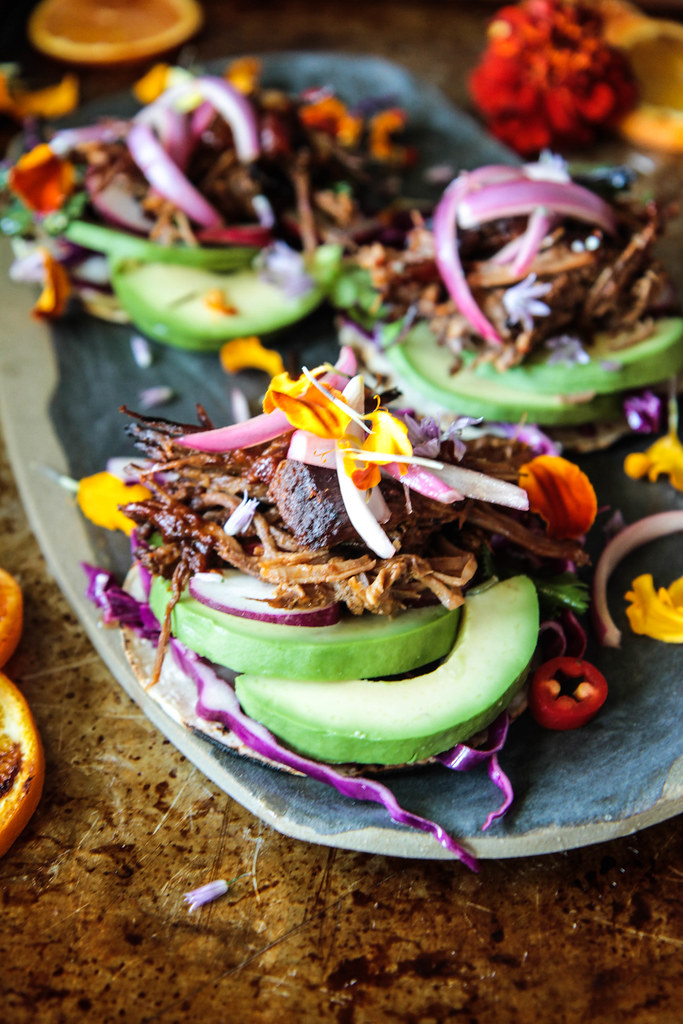Spicy Orange Brisket Tacos from heatherchristou.com