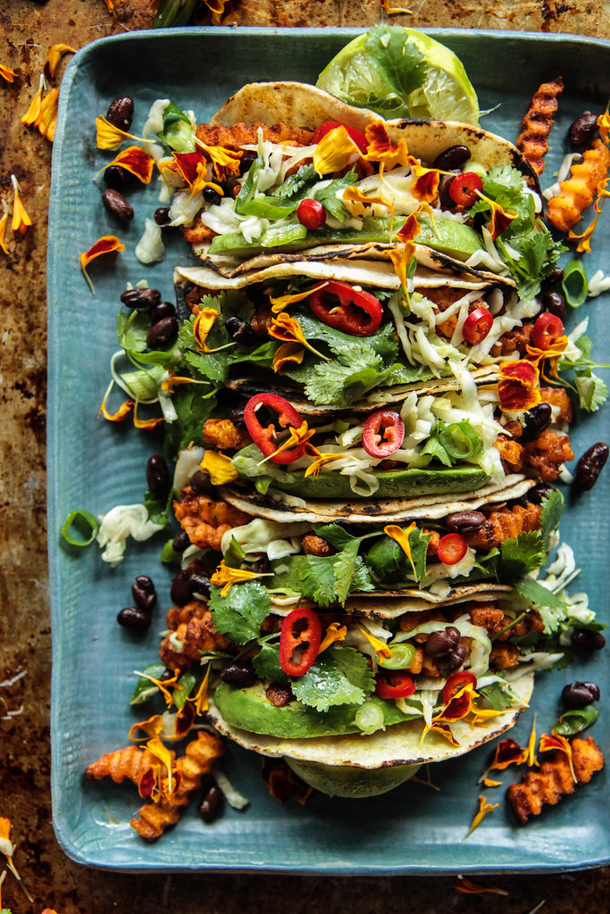 Spiced Butternut Squash tacos (Vegan and Gluten-free) from heatherchristou.com
