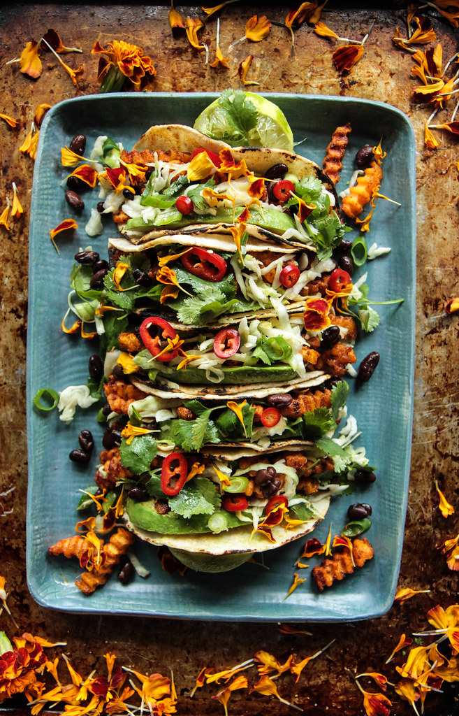 Spiced Butternut Squash tacos (Vegan and Gluten-free) from heatherchristou.com