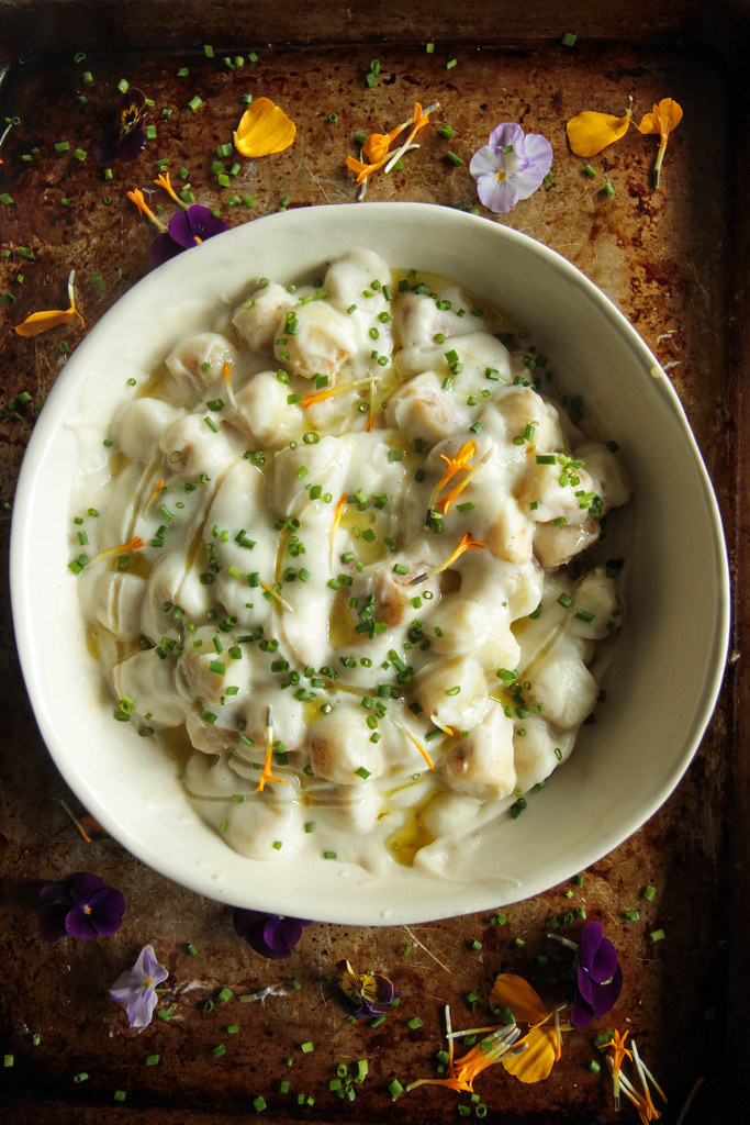 Creamy Cauliflower truffle Gnocci (Vegan and Gluten-free) from heatherchristou.com