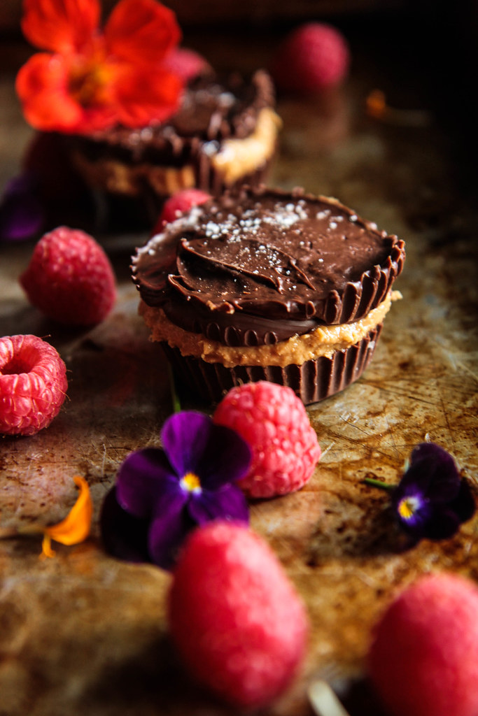 Vegan Chocolate Raspberry Cashew Cups from heatherchristou.com