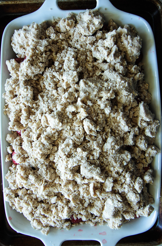 Strawberry Peaach Crumble (Vegan and Gluten-free) from heatherchristou.com