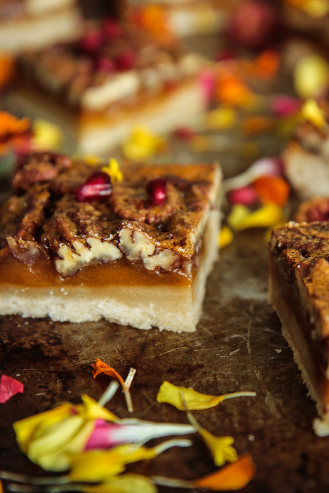 Maple Pecan Pie Bars (Vegan and Gluten-free) from heatherchristou.com
