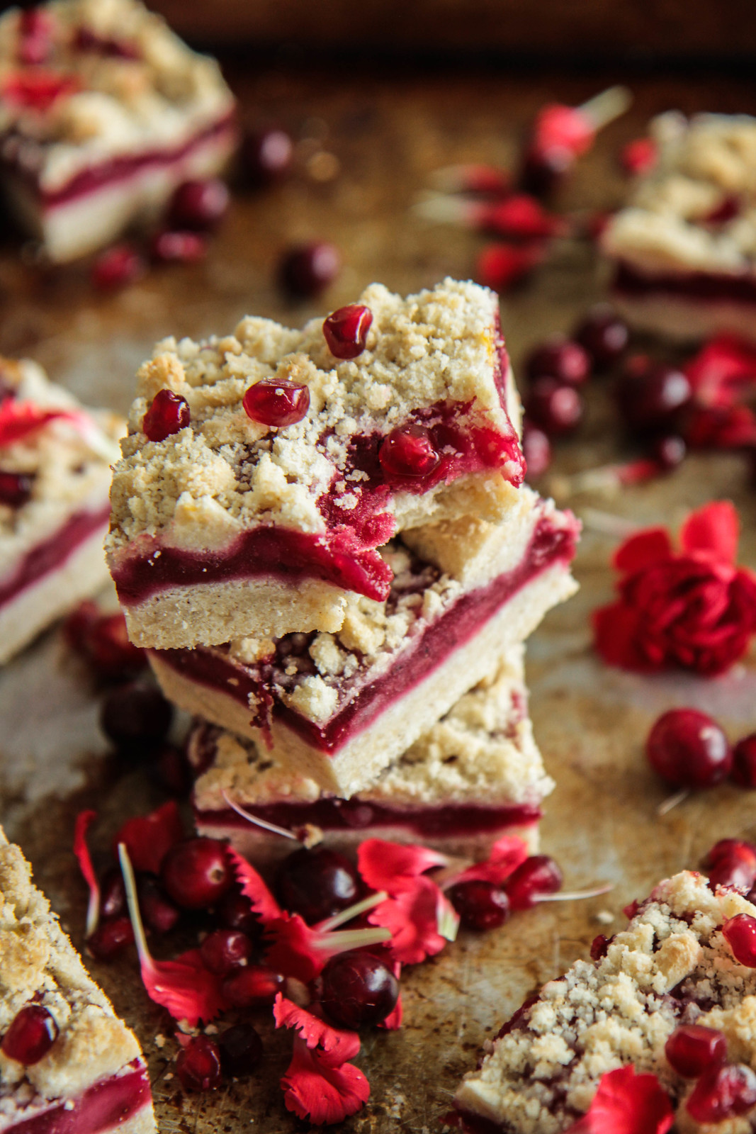 Cranberry Pear Crumble Bars (Vegan and Gluten-free) from heatherchristou.com
