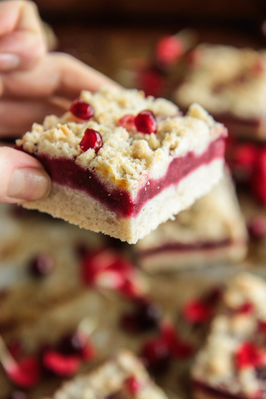 Cranberry Pear Crumble Bars (Vegan and Gluten-free) from heatherchristou.com