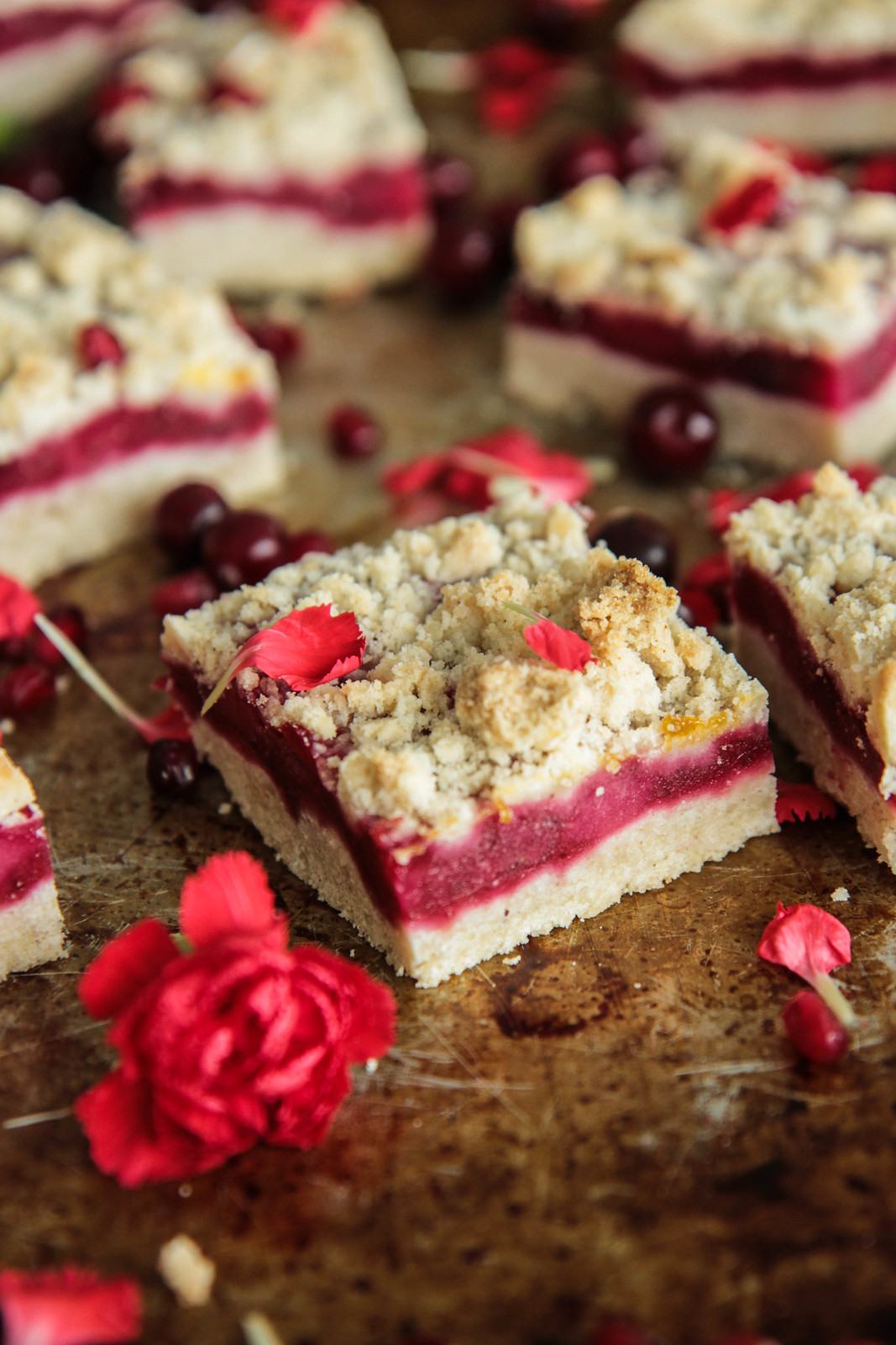 Cranberry Pear Crumble Bars (Vegan and Gluten-free) from heatherchristou.com