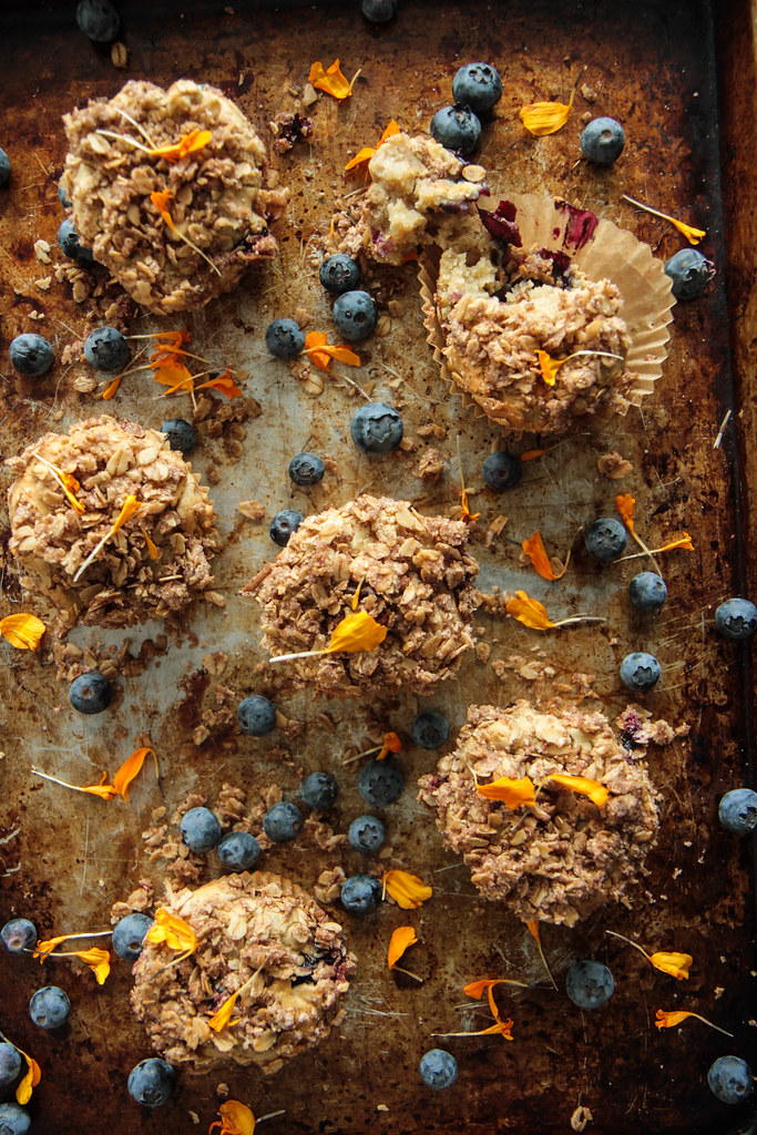 Blueberry Streusel Muffins (Vegan and Gluten-free) from heatherchristou.com